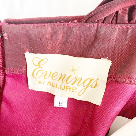 Evenings by Allure Red One Shoulder Ball Gown - Picture 16 of 16